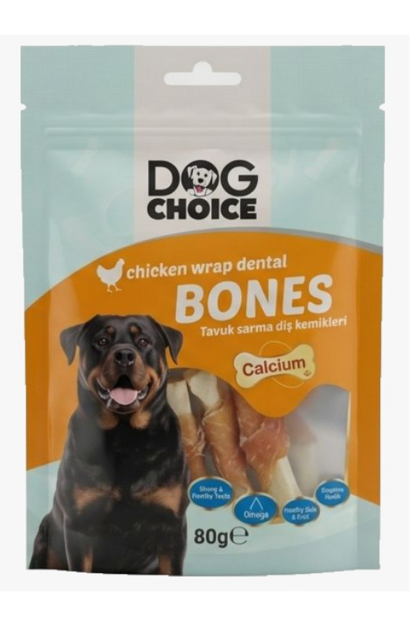 Dog Choice Tavuk Sarma Diş Kemikleri 80Gr 8 ADET