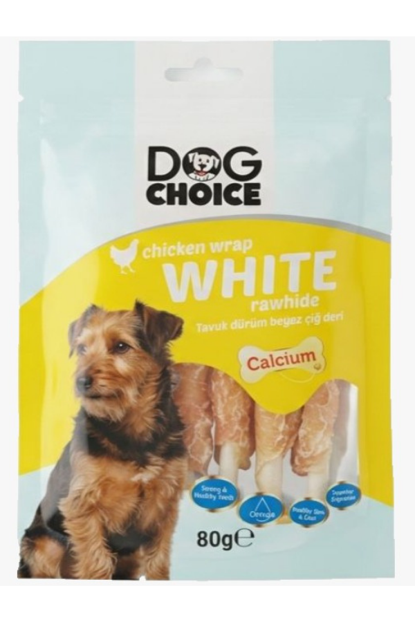 Dog Choice Tavuk Dürüm Çiğ Deri 80Gr 8 ADET