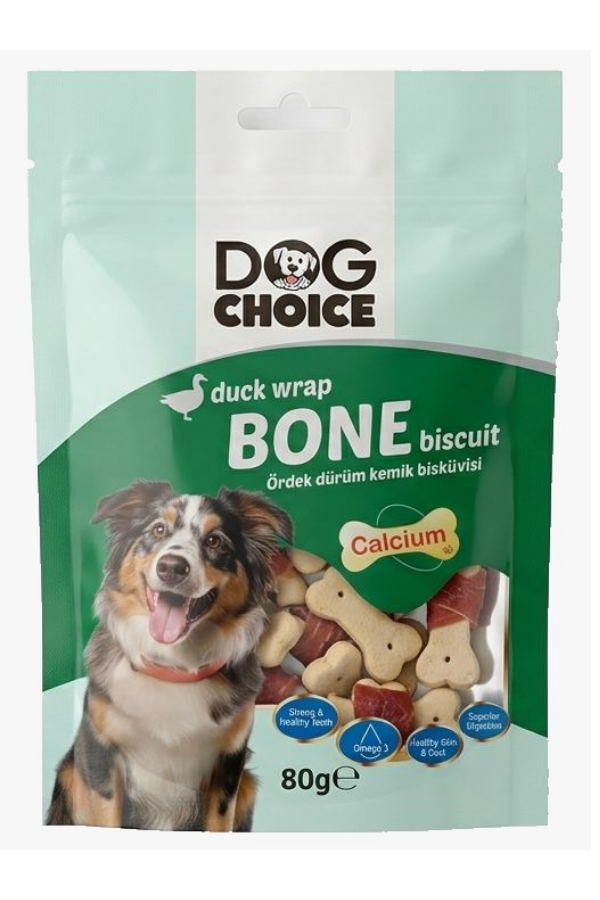  Dog Choice Ördek Dürüm Kemik Bisküvi 80Gr 8 ADET