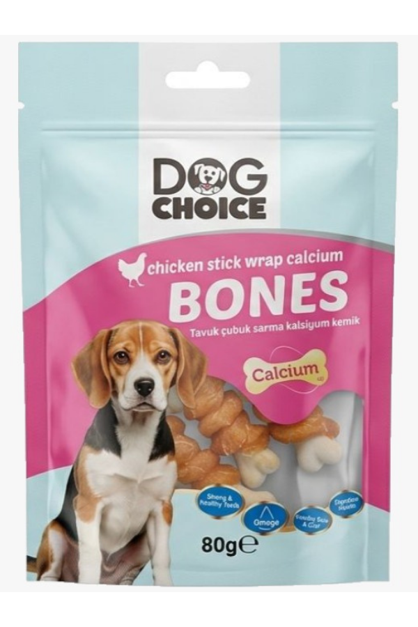 Dog Choice Tavuk Çubuk Sarma Kalsiyum Kemik 80Gr 8 ADET