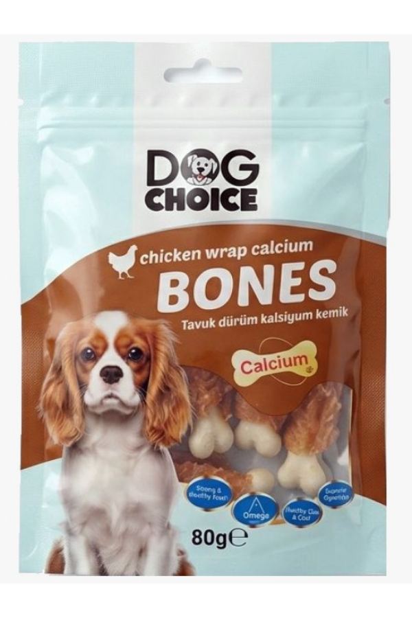 Dog Choice Tavuk Dürüm Kalsiyum Kemik 80Gr 8 ADET