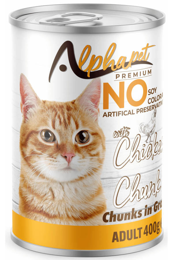 Alpha Tavuk Parça Etli Soslu Yetişkin Kedi Konserve 400GR 24'LÜ Alpha Tavuk Parça Etli Soslu Yetişkin Kedi Konserve 400GR 24'LÜ