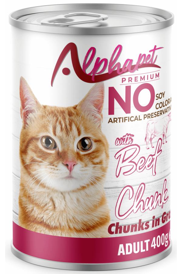 Alpha Sığır Parça Etli Soslu Yetişkin Kedi Konserve 400GR 24'LÜ Alpha Sığır Parça Etli Soslu Yetişkin Kedi Konserve 400GR 24'LÜ