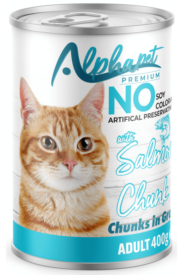 Alpha Somon Parça Etli Soslu Yetişkin Kedi Konserve 400GR 24'LÜ Alpha Somon Parça Etli Soslu Yetişkin Kedi Konserve 400GR 24'LÜ