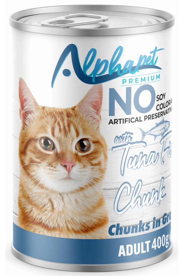 Alpha Ton Parça Etli Soslu Yetişkin Kedi Konserve 400GR 24'LÜ Alpha Ton Parça Etli Soslu Yetişkin Kedi Konserve 400GR 24'LÜ