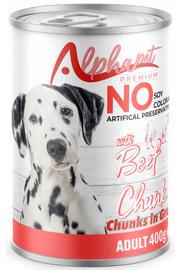 Alpha Sığır Parça Etli Soslu Yetişkin Köpek Konserve 400GR 24'LÜ Alpha Sığır Parça Etli Soslu Yetişkin Köpek Konserve 400GR 24'LÜ