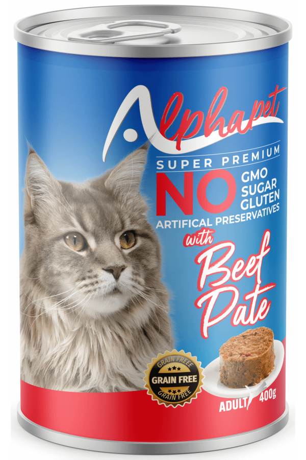 Alpha Sığır Etli Pate Yetişkin Kedi Konserve 400GR 24'LÜ Alpha Sığır Etli Pate Yetişkin Kedi Konserve 400GR 24'LÜ