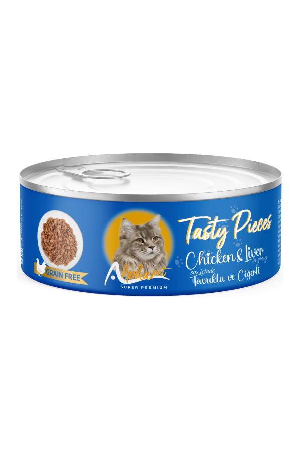 ALPHA PET YETİŞKİN KEDİ SOSLU GOURMET TAVUKLU 100 GR. 24'LÜ