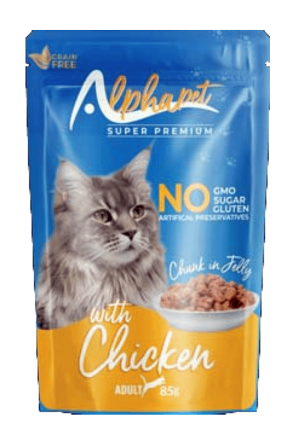 Alpha Pet Tavuk Etli Jöleli Yetişkin Kedi Pouch 85Gr. 24'Lü Alpha Pet Tavuk Etli Jöleli Yetişkin Kedi Pouch 85Gr. 24'Lü