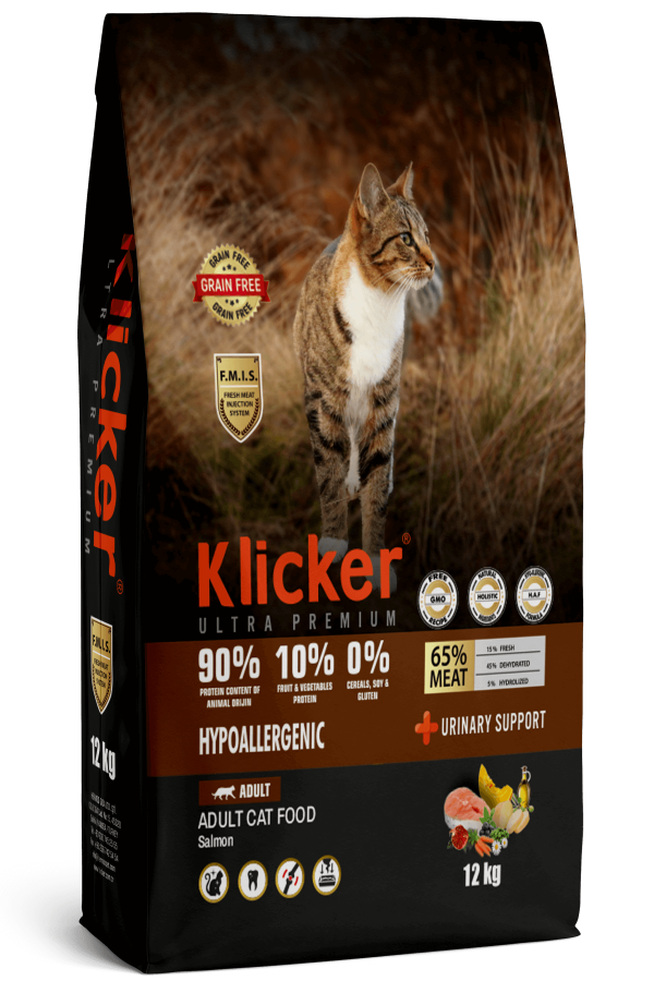 KLİCKER YETİŞKİN KEDİ MAMASI SOMONLU 1 KG