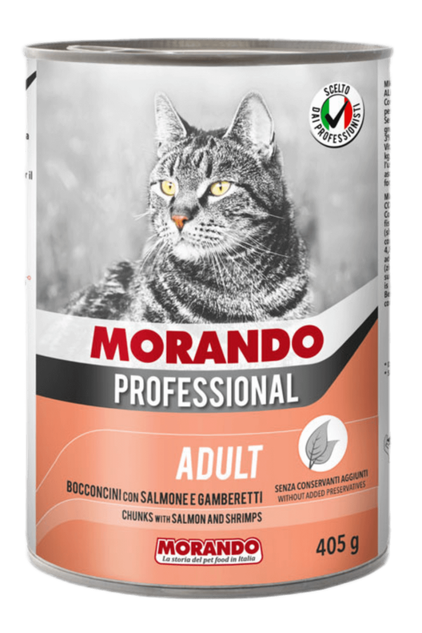 Morando Somon & Karidesli Chunks Kedi Konserve 405gr 24'lü Morando Somon & Karidesli Chunks Kedi Konserve 405gr 24'lü