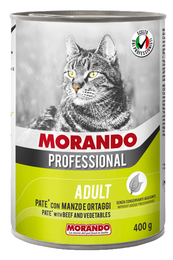 Morando Biftek ve Sebzeli Pate Kedi Konserve 405gr 24'lü Morando Biftek ve Sebzeli Pate Kedi Konserve 405gr 24'lü
