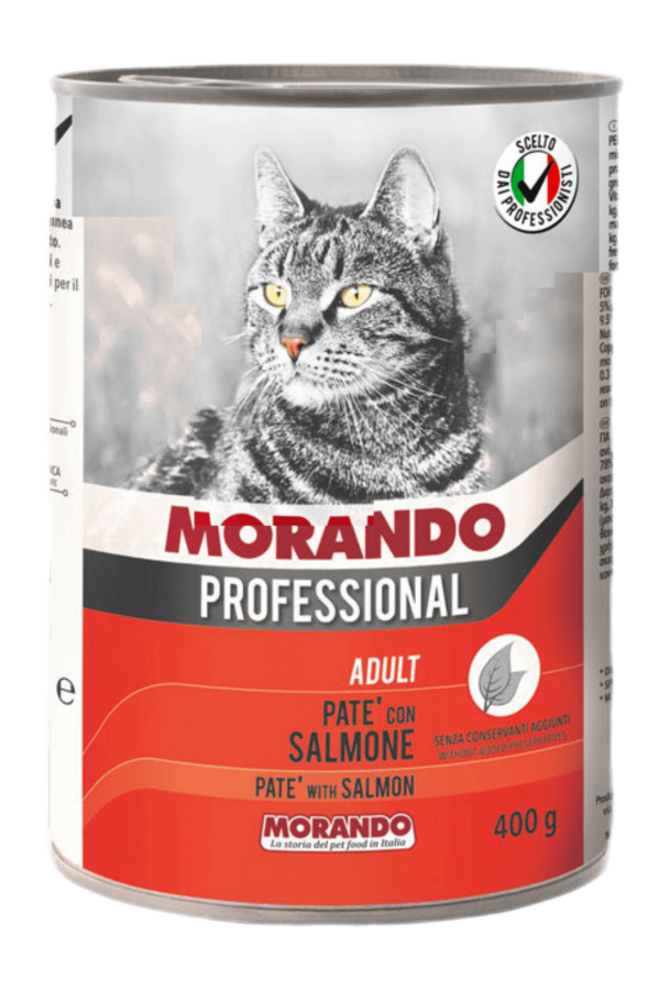 Morando Somonlu Pate Kedi Konserve 400gr 24'lü Morando Somonlu Pate Kedi Konserve 400gr 24'lü