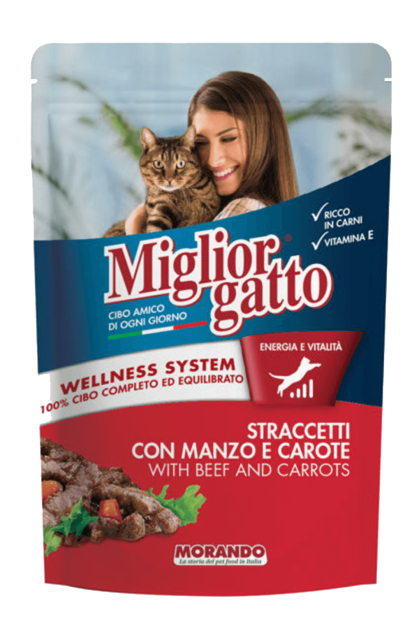 Miglior Gatto Biftek & Havuç Parçalı Pouch 100Gr. 24'Lü