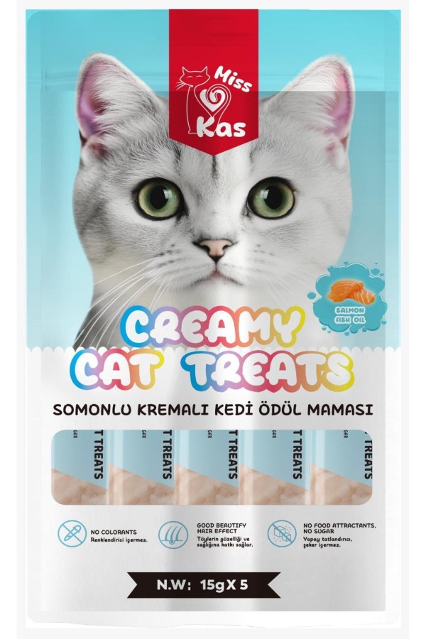 Miss Kas Kremalı Kedi Ödül Maması Somonlu 12 x 5 x 15 gr