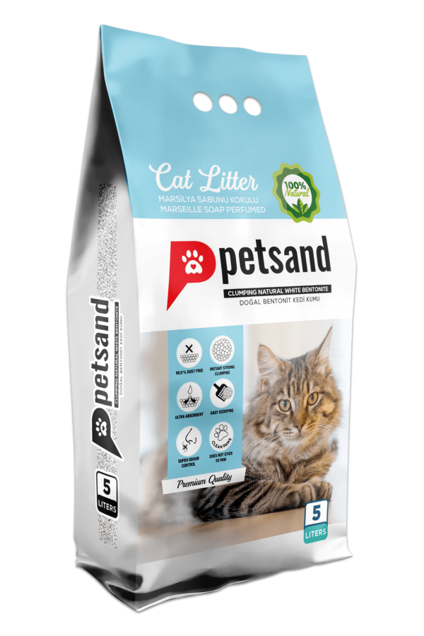PetSand Marsilya Sabunu Kokulu Kedi Kumu 5 LT