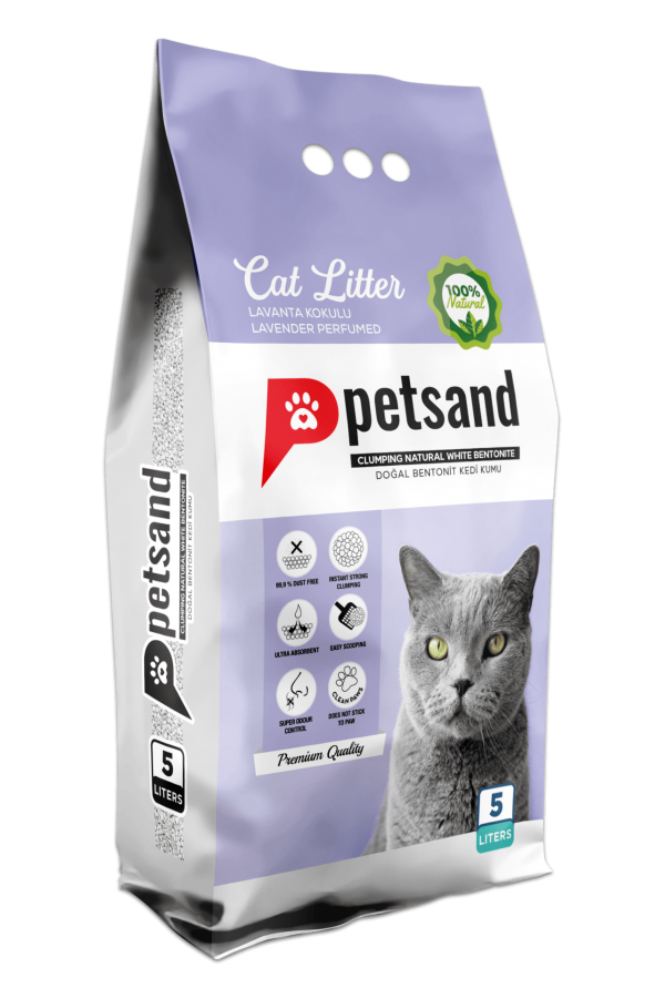 PetSand Lavanta Kokulu Kedi Kumu 5 LT