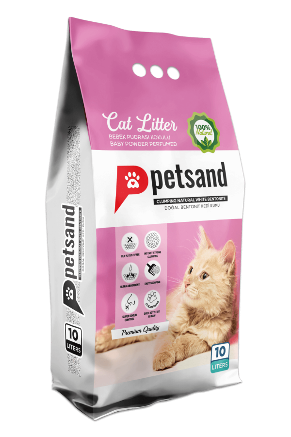 PetSand Bebek Pudrası Kokulu Kedi Kumu 10 LT PetSand Bebek Pudrası Kokulu Kedi Kumu 10 LT