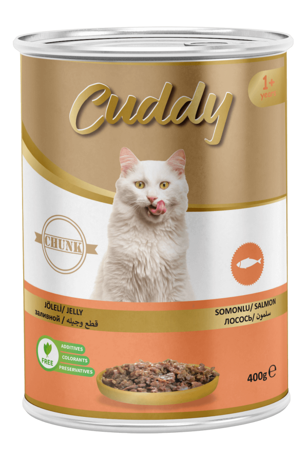 Cuddy Somon Etli Chunk Yavru Kedi Konserve 400 G 24lü Cuddy Somon Etli Chunk Yavru Kedi Konserve 400 G 24lü