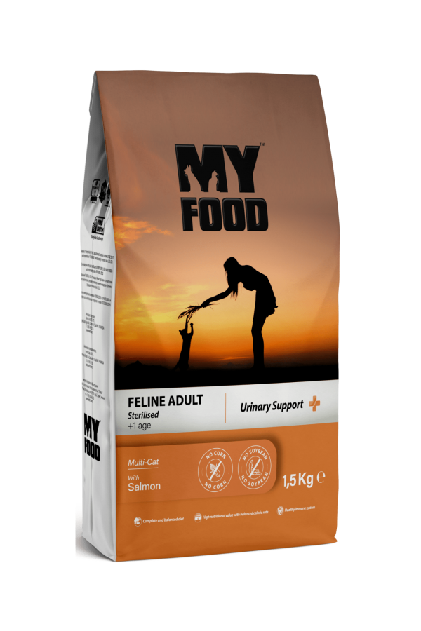 MyFood Kısırlaştırılmış Yetişkin Kedi Maması Somonlulu 1,5 KG