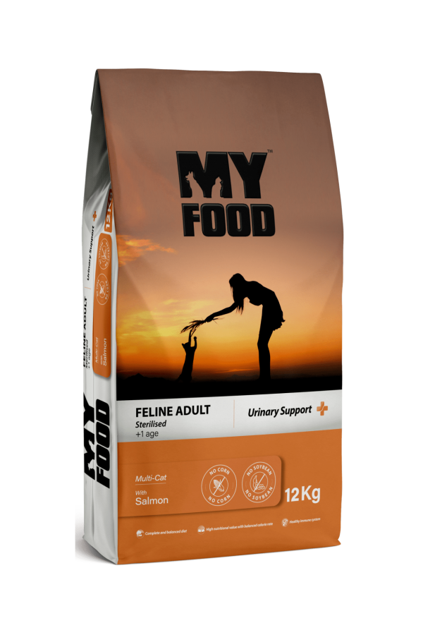 MyFood Kısırlaştırılmış Yetişkin Kedi Maması Somonlulu 12 KG