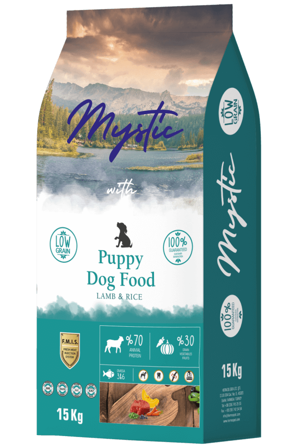 Mystic Az Tahıllı Yavru Köpek Maması Kuzulu 15 KG Mystic Az Tahıllı Yavru Köpek Maması Kuzulu 15 KG