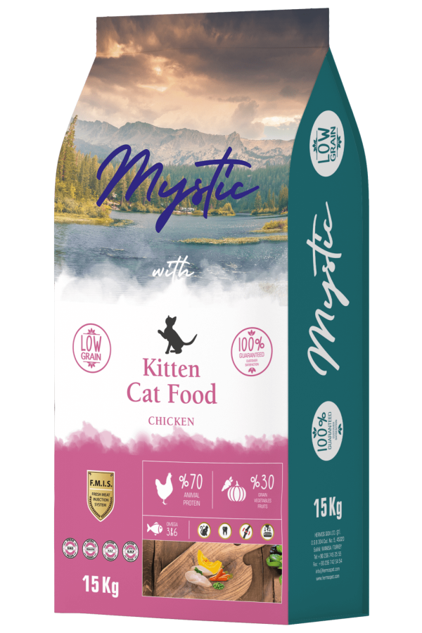 Mystic Az Tahıllı Yavru Kedi Maması Tavuklu 15 KG Mystic Az Tahıllı Yavru Kedi Maması Tavuklu 15 KG