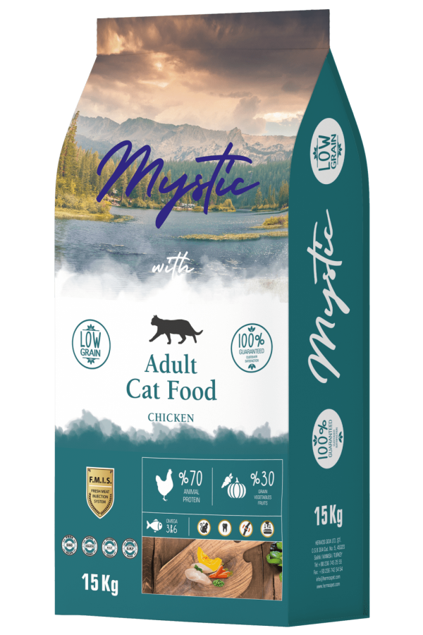 Mystic Az Tahıllı Yetişkin Kedi Maması Tavuklu 15 KG Mystic Az Tahıllı Yetişkin Kedi Maması Tavuklu 15 KG