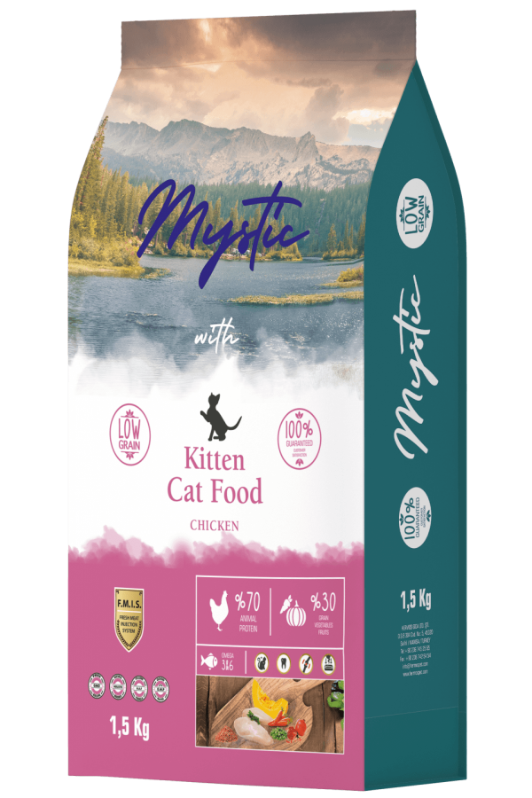 Mystic Az Tahıllı Yavru Kedi Maması Tavuklu 1,5 KG