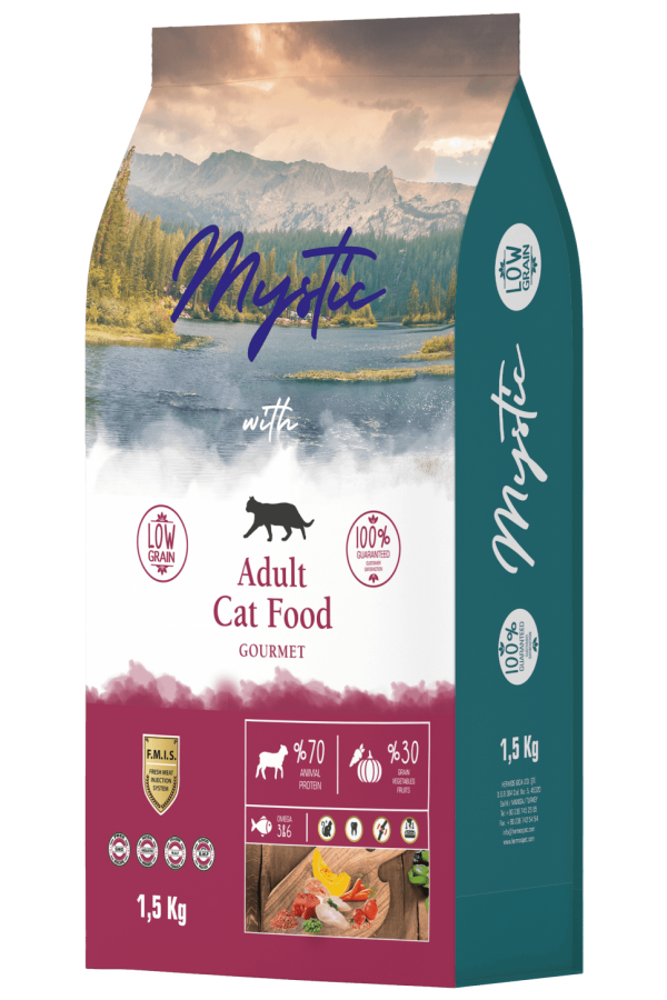 Mystic Az Tahıllı Yetişkin Kedi Maması Gurme 1,5 KG