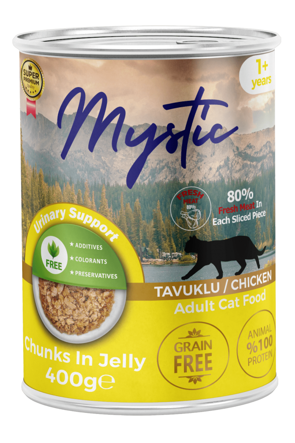 Mystic Parça Etli Jöleli Yetişkin Kedi Konserve Tavuklu 400 Gr. 24'lü