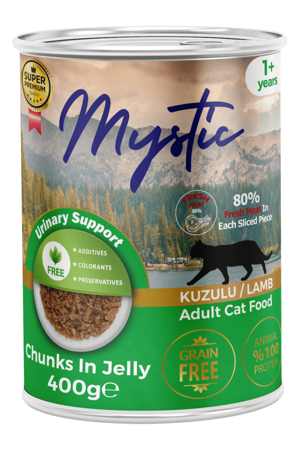 Mystic Parça Etli Jöleli Yetişkin Kedi Konserve Kuzulu 400 Gr. 24'lü