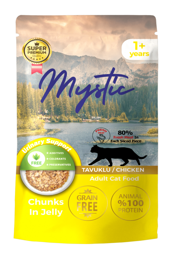 Mystic Parça Etli Jöleli Yetişkin Kedi Pouch Tavuklu 85 Gr. 24'lü