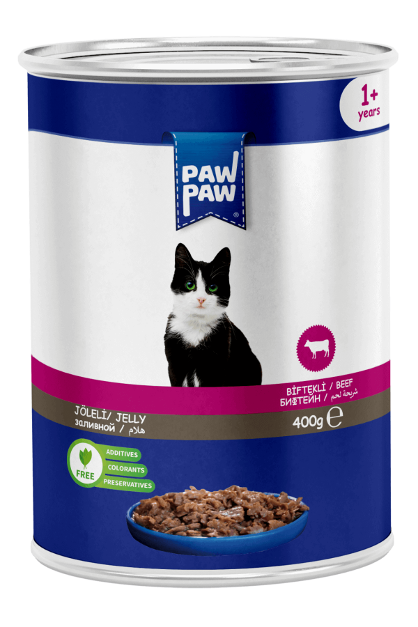 PawPaw Biftekli Etli Pate Kedi Konserve 400 G 24'lü PawPaw Biftekli Etli Pate Kedi Konserve 400 G 24'lü