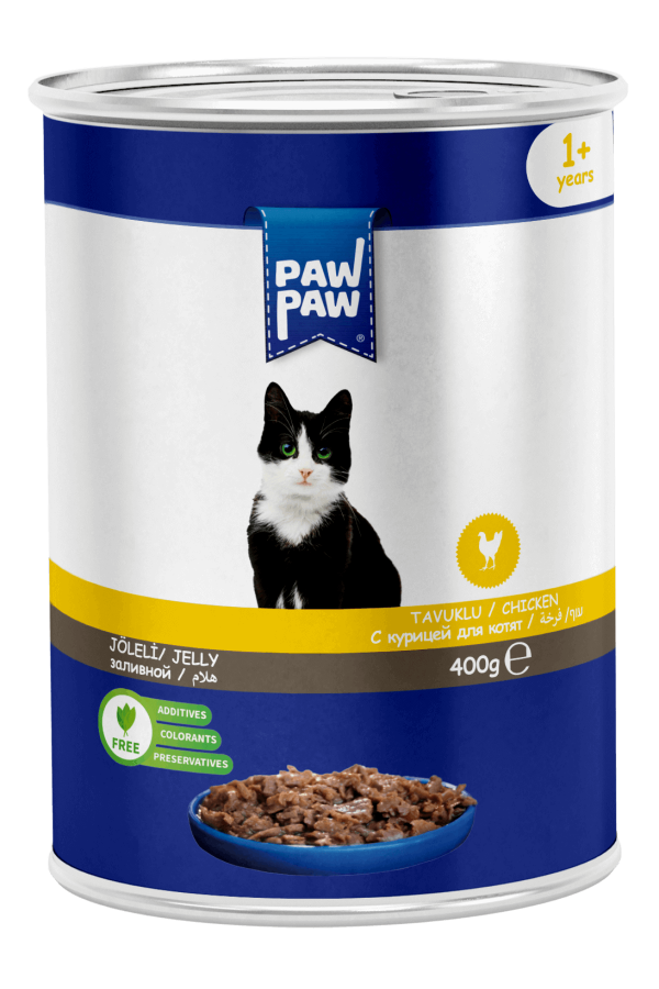 PawPaw Tavuk Etli Pate Kedi Konserve 400 G 24'lü PawPaw Tavuk Etli Pate Kedi Konserve 400 G 24'lü