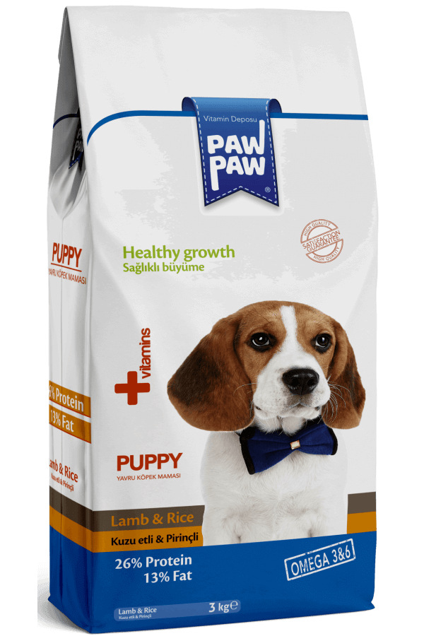 Paw Paw Yavru Köpek Maması Kuzulu 3 KG Paw Paw Yavru Köpek Maması Kuzulu 3 KG