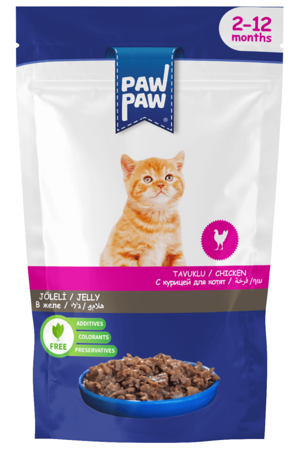 PawPaw Yavru Tavuklu Kedi Pouch 85 Gr 24lü PawPaw Yavru Tavuklu Kedi Pouch 85 Gr 24lü