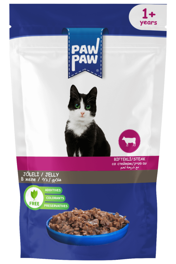 PawPaw Biftekli Kedi Pouch 85 Gr PawPaw Biftekli Kedi Pouch 85 Gr